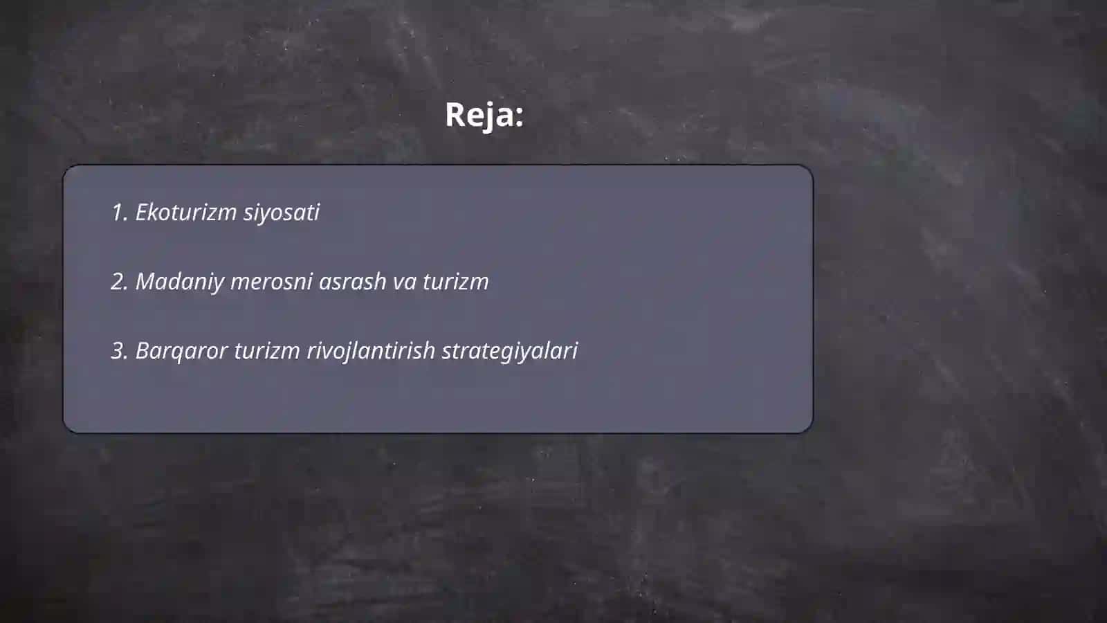 Ekoturizm siyosati 2