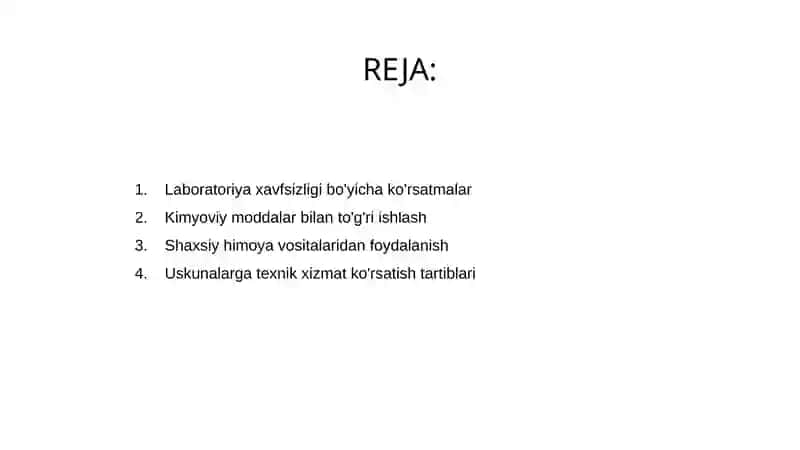Labaratoriyalarda ishlash tartibi 2