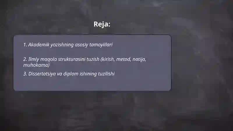 Akademik yozish 2