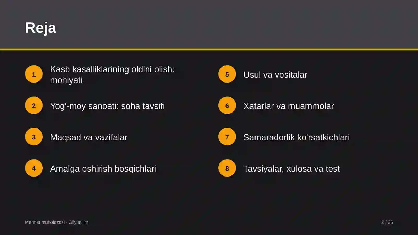 Yog'-moy sanoatida kasb kasalliklarining oldini olish 2