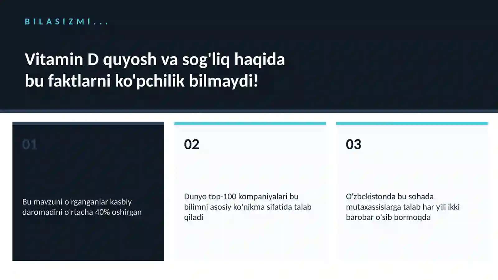 Vitamin D quyosh va sog'liq 2