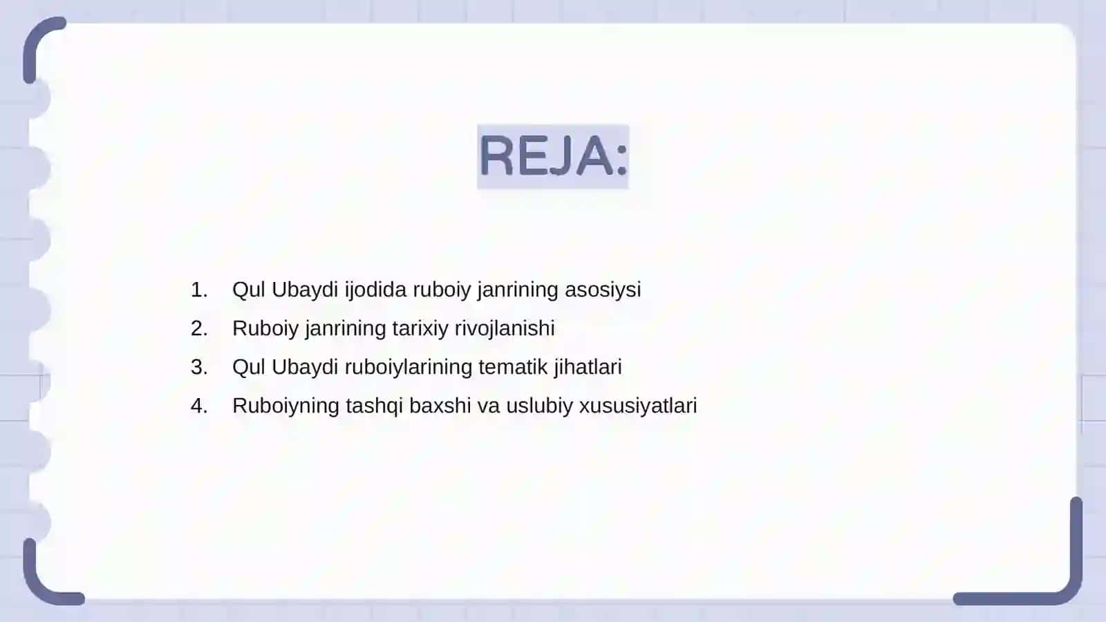 Qul Ubaydi ijodida ruboiy janrining oʻrni 2