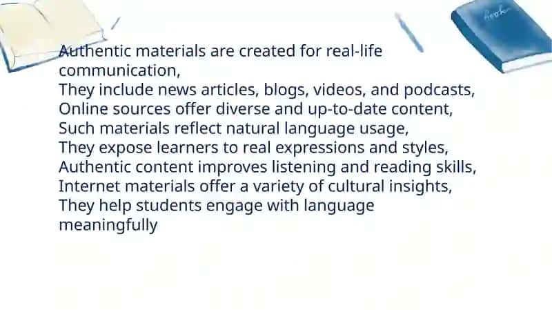 Authentic materials on internet 2