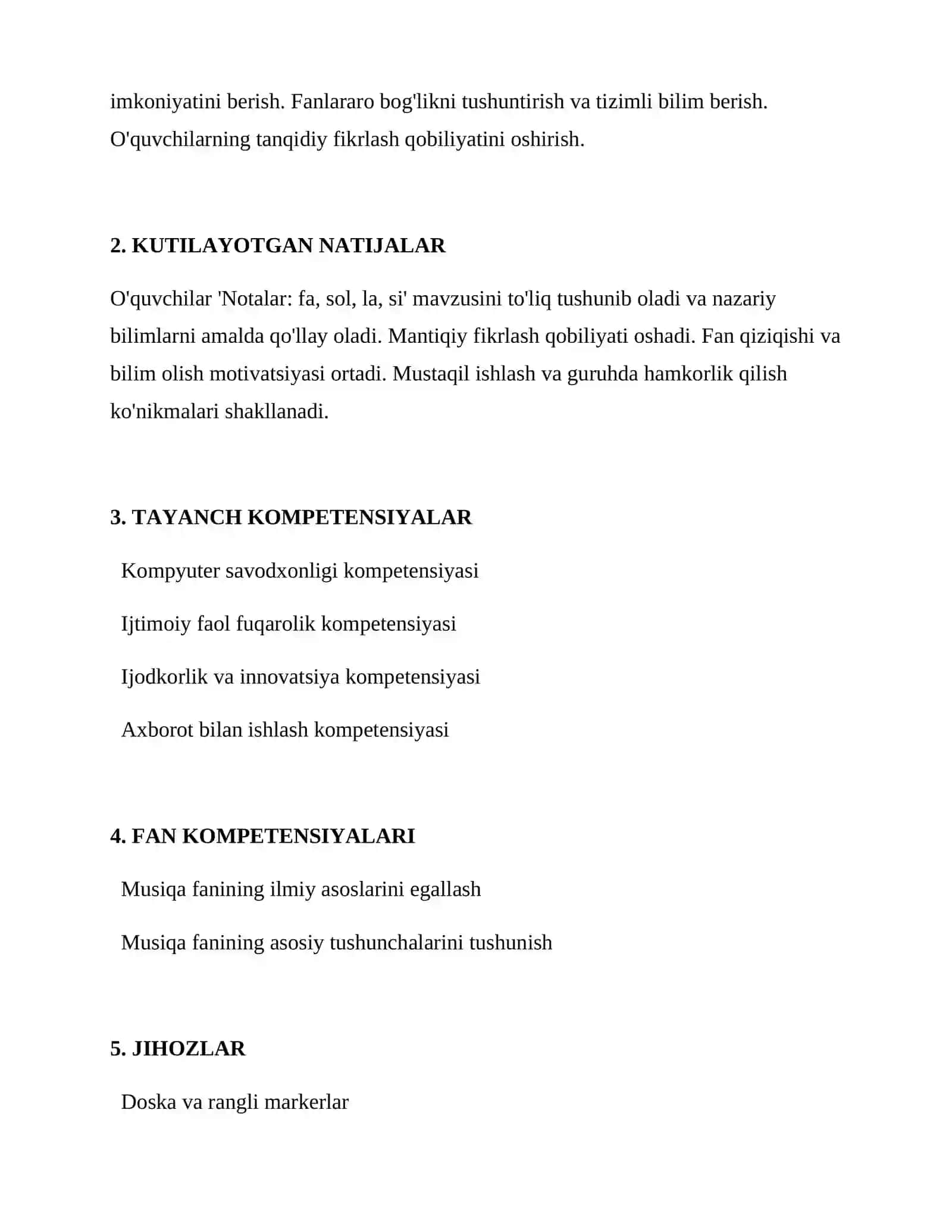 MUSIQA FANI DARS ISHLANMASI 2
