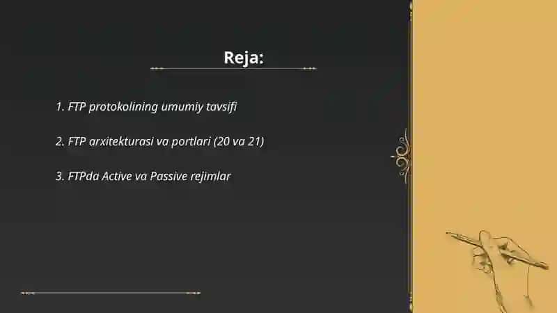 FTP, TFTP va SFTP protokollari 2