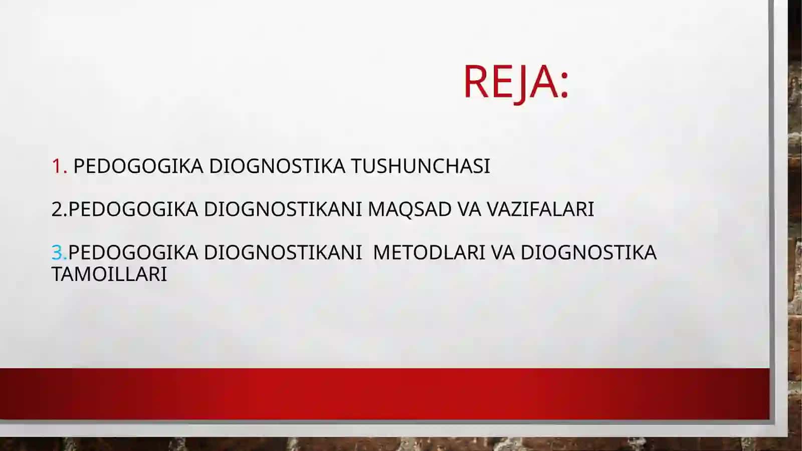Pedogogik diagnostika asoslari 2