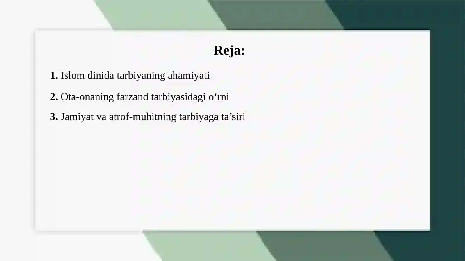 ISLOM DINI DATARBIYAVIY FIKRLAR 2