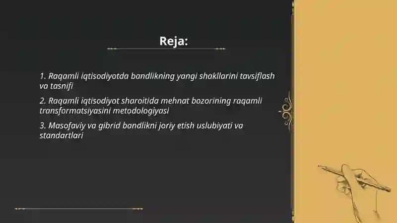 Raqamli iqtisodiyotda bandlikning yangi shakllarini tavsiflash va tasnifi 2