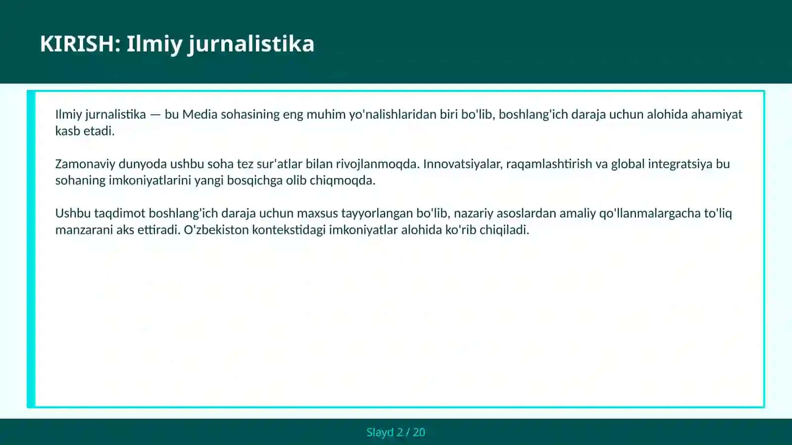 Ilmiy Jurnalistika 2