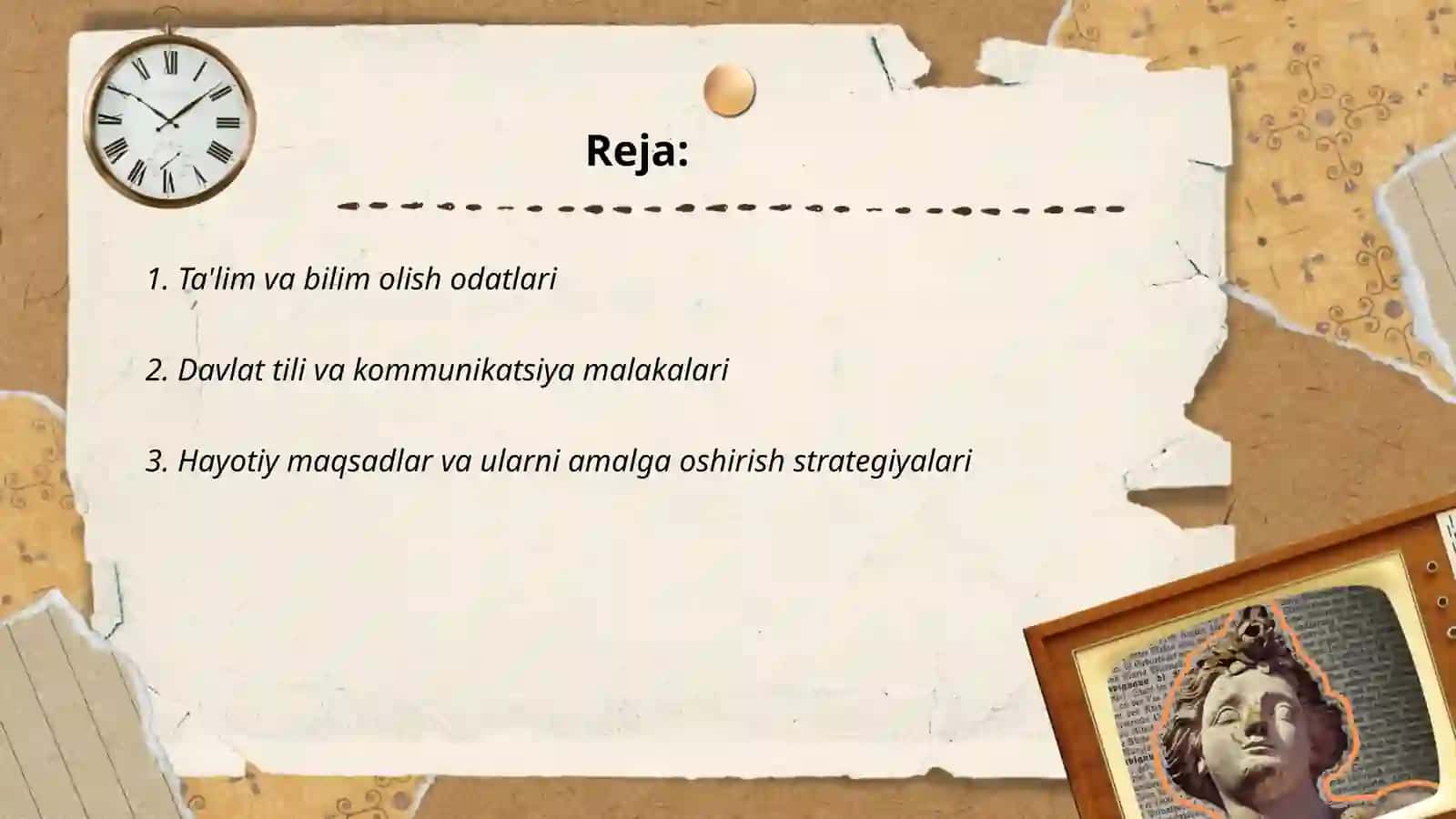 Shaxsning malaka va odatlari 2