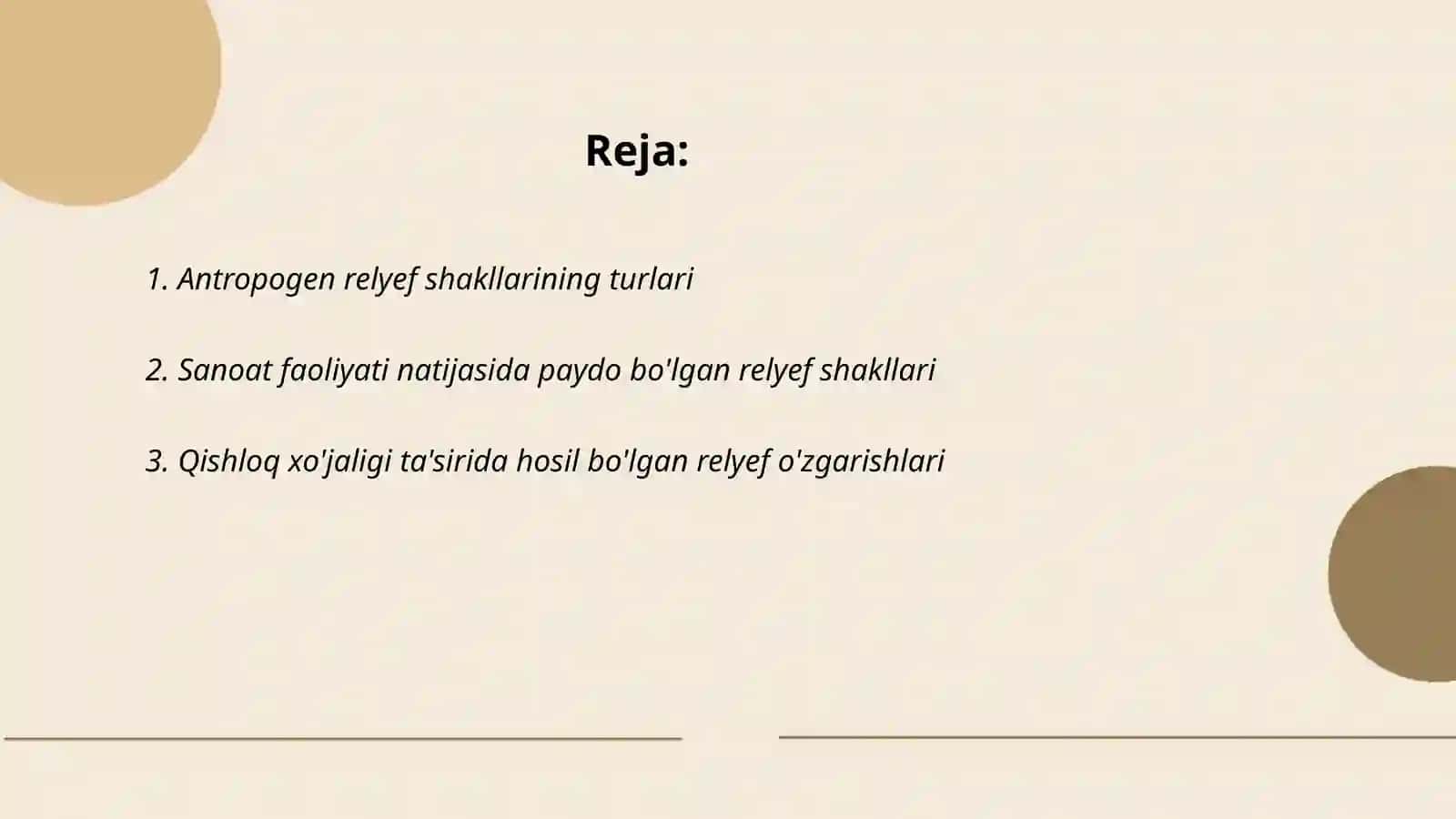 Antropogen relyef shakllari va ularning shakllanishi 2