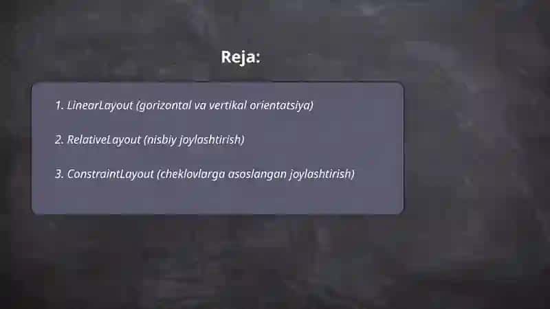 Androidda kompanovkalar turlari 2