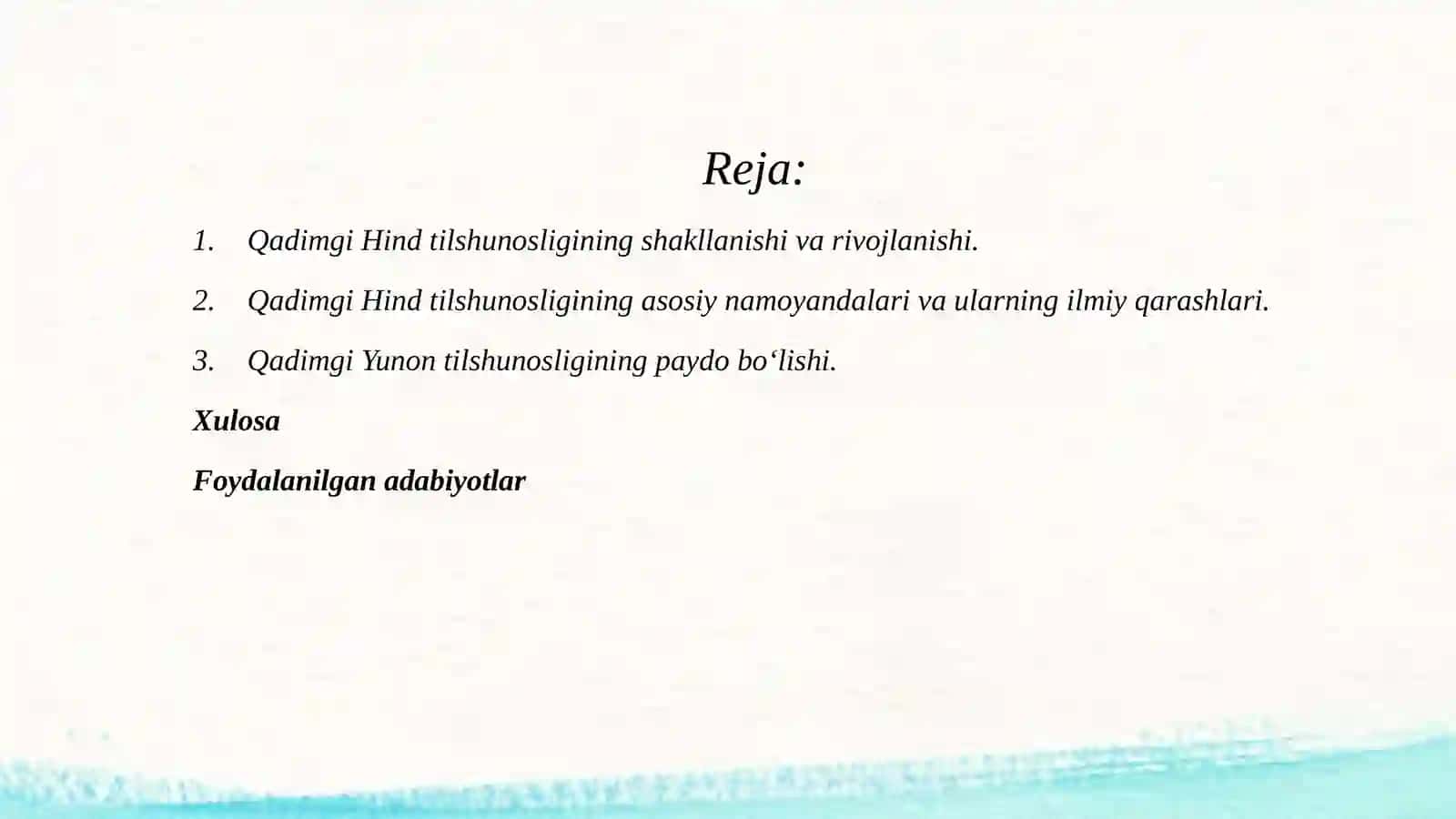 Qadimgi Hind va Yunon tilshunosligi 2