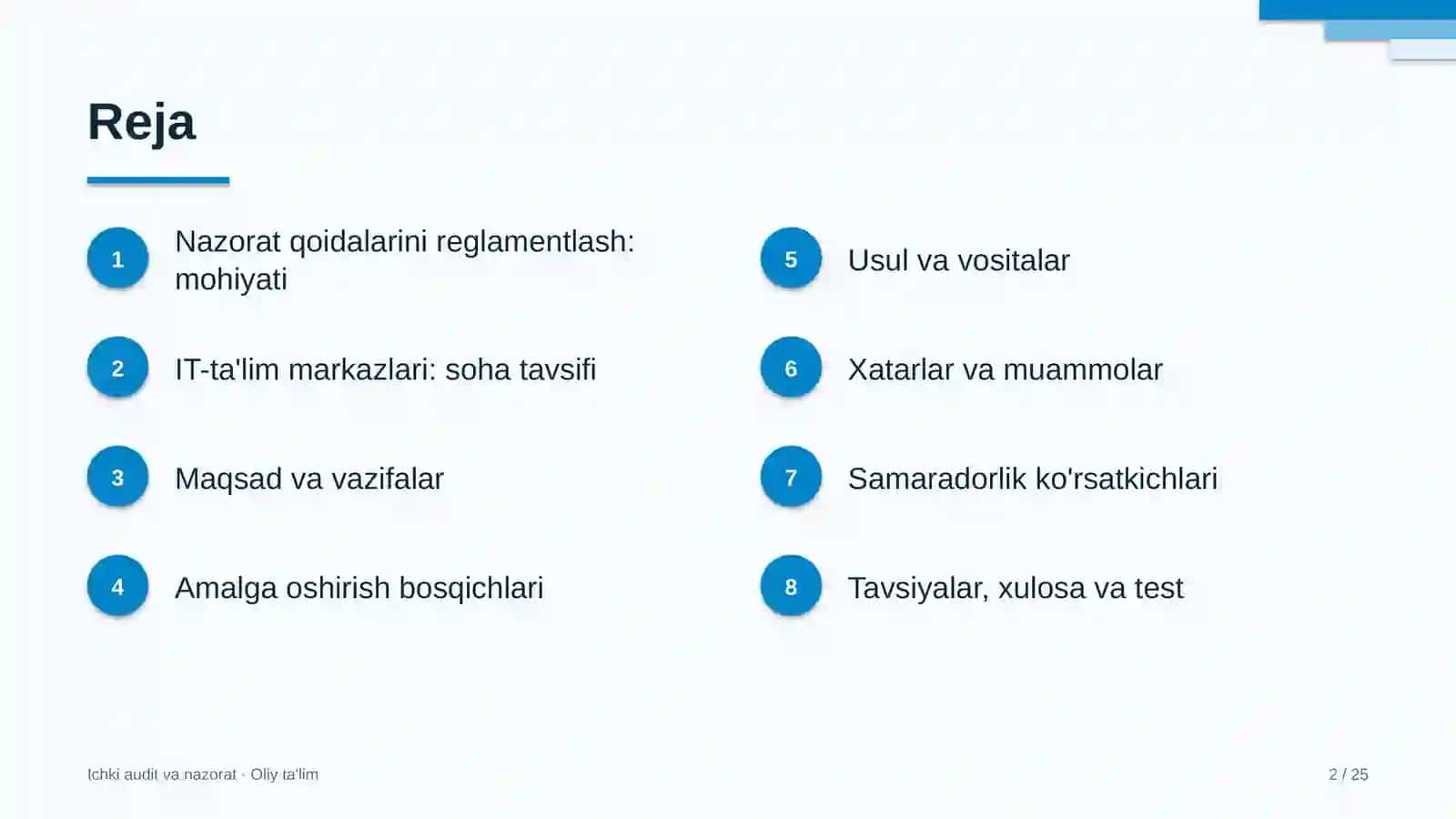 IT-ta'lim markazlarida nazorat qoidalarini reglamentlash 2