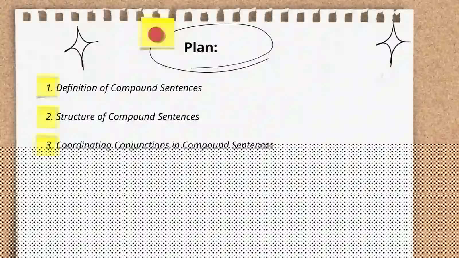 Compound sentences in the language being studies 2