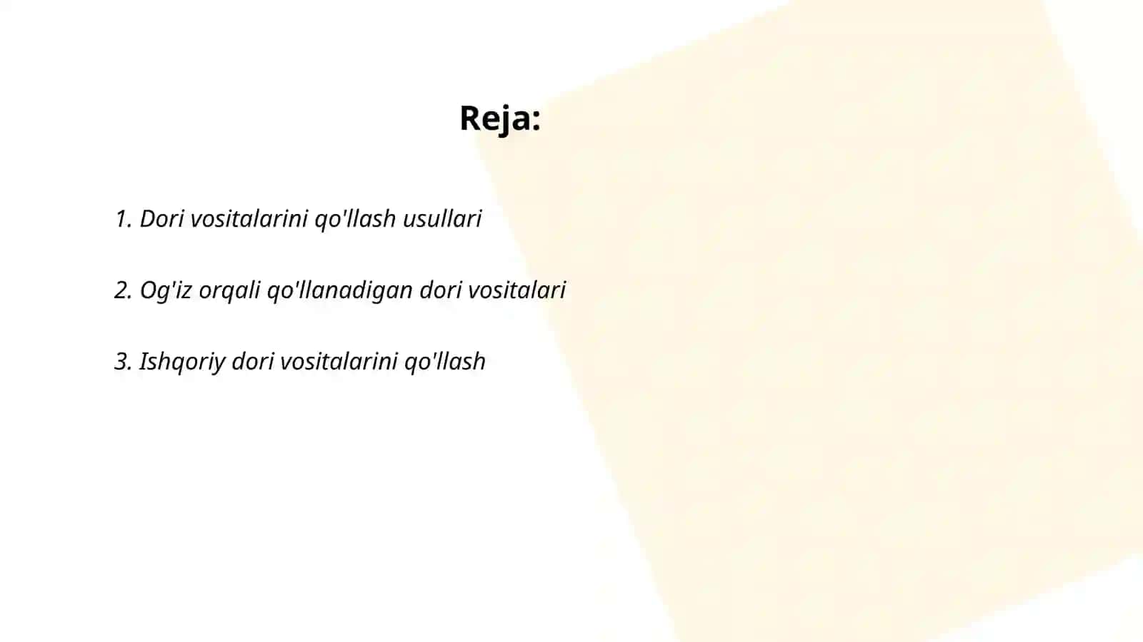 Dori vositalari 2