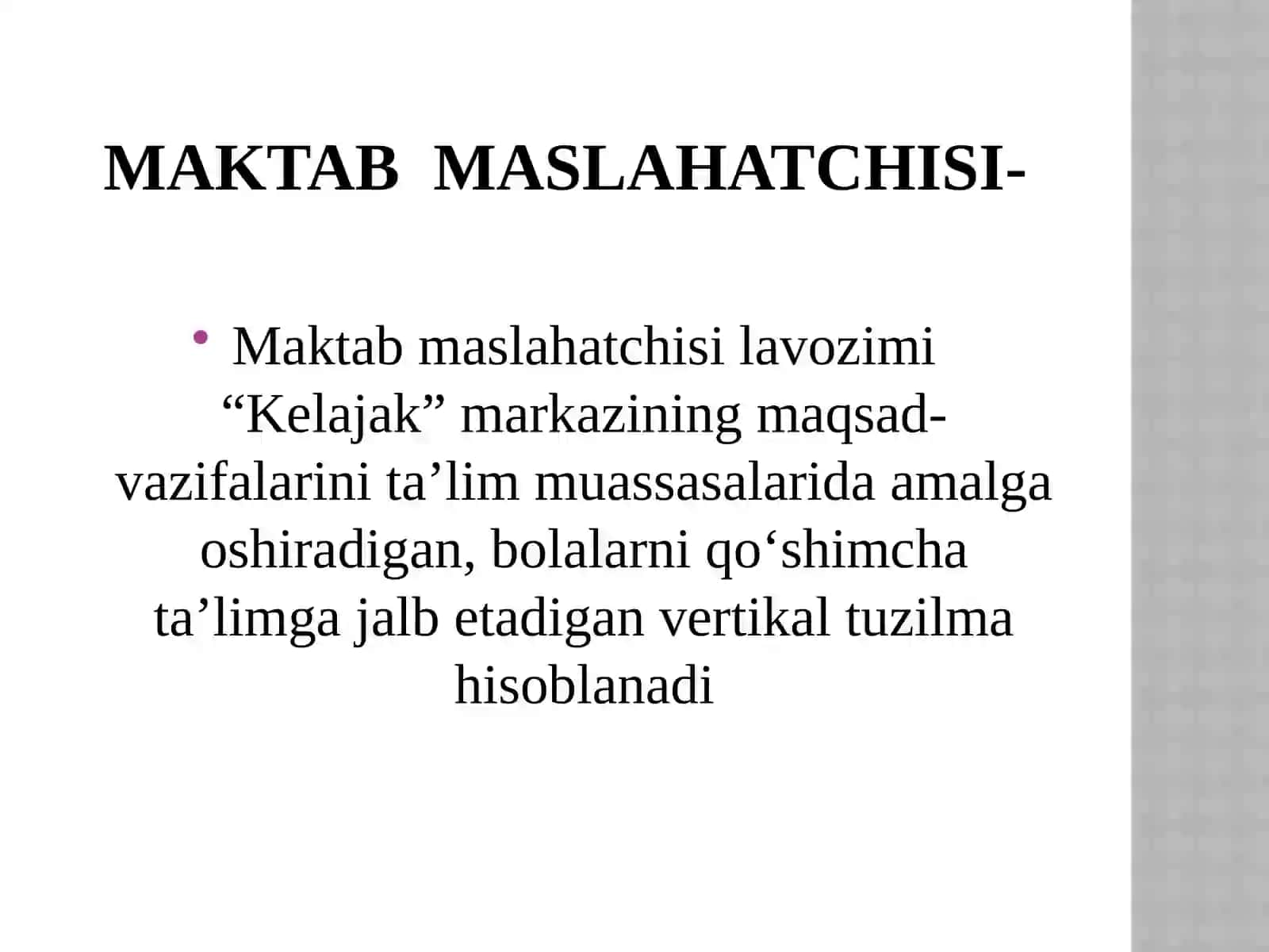MAKTAB MASLAHATCHISI 2