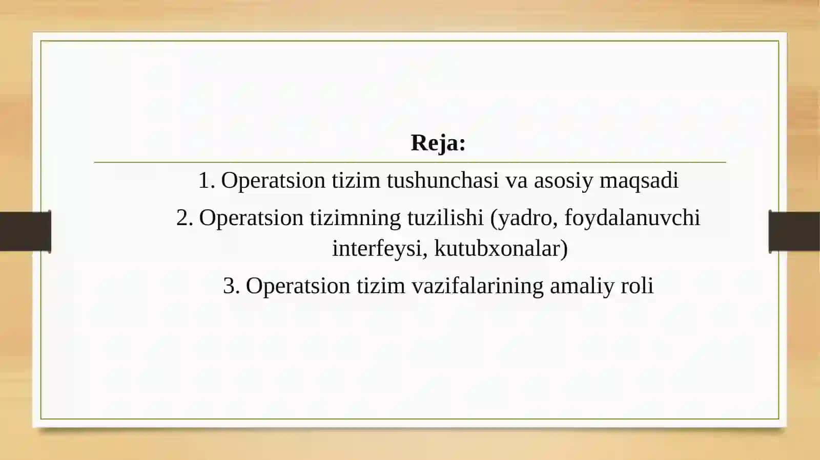 Operatsion tizimning vazifalari 2
