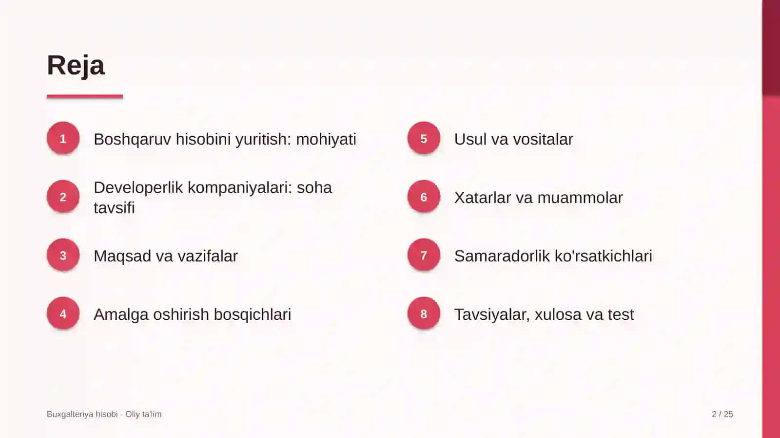 Buxgalteriya hisobi · Oliy ta'lim 2