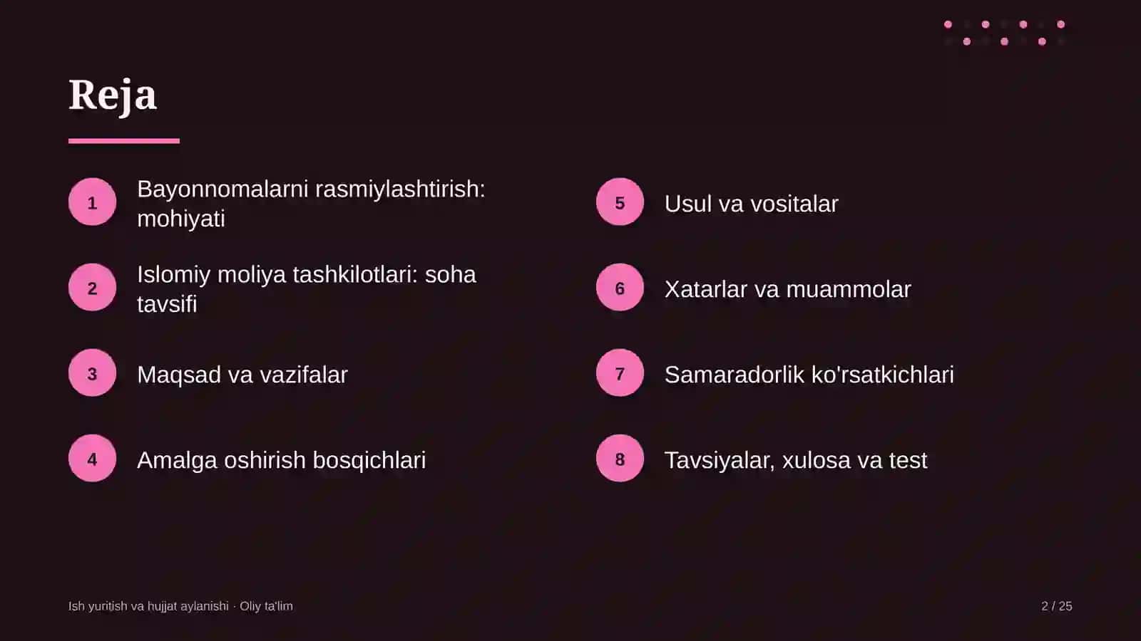 Islomiy moliya tashkilotlarida bayonnomalarni rasmiylashtirish 2