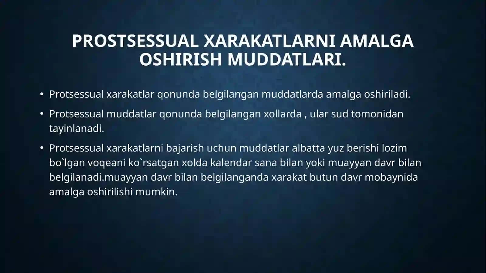 Protsessual muddatlar 2