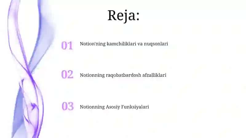 Notion platformasi afzalliklari va kamchiliklari 2