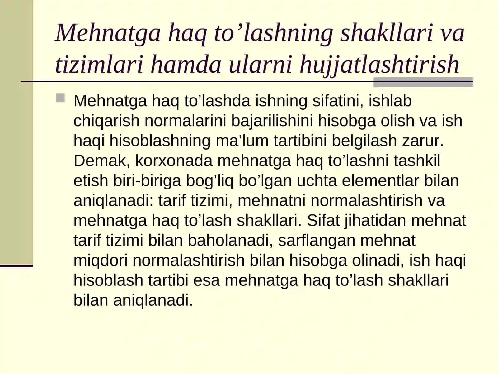 Ish haqi va mukofotlash tizimlari 2