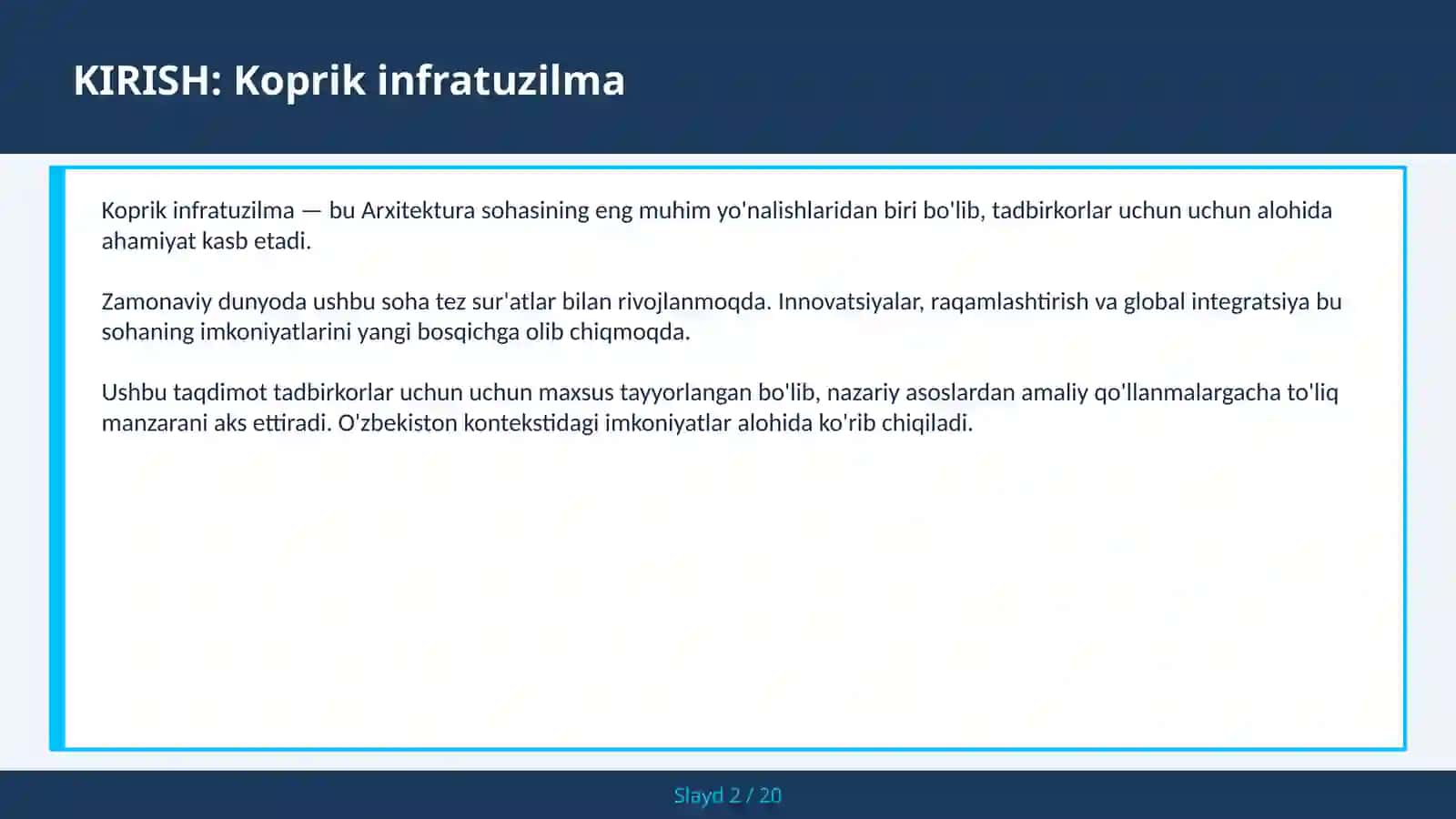 Koprik infratuzilma 2