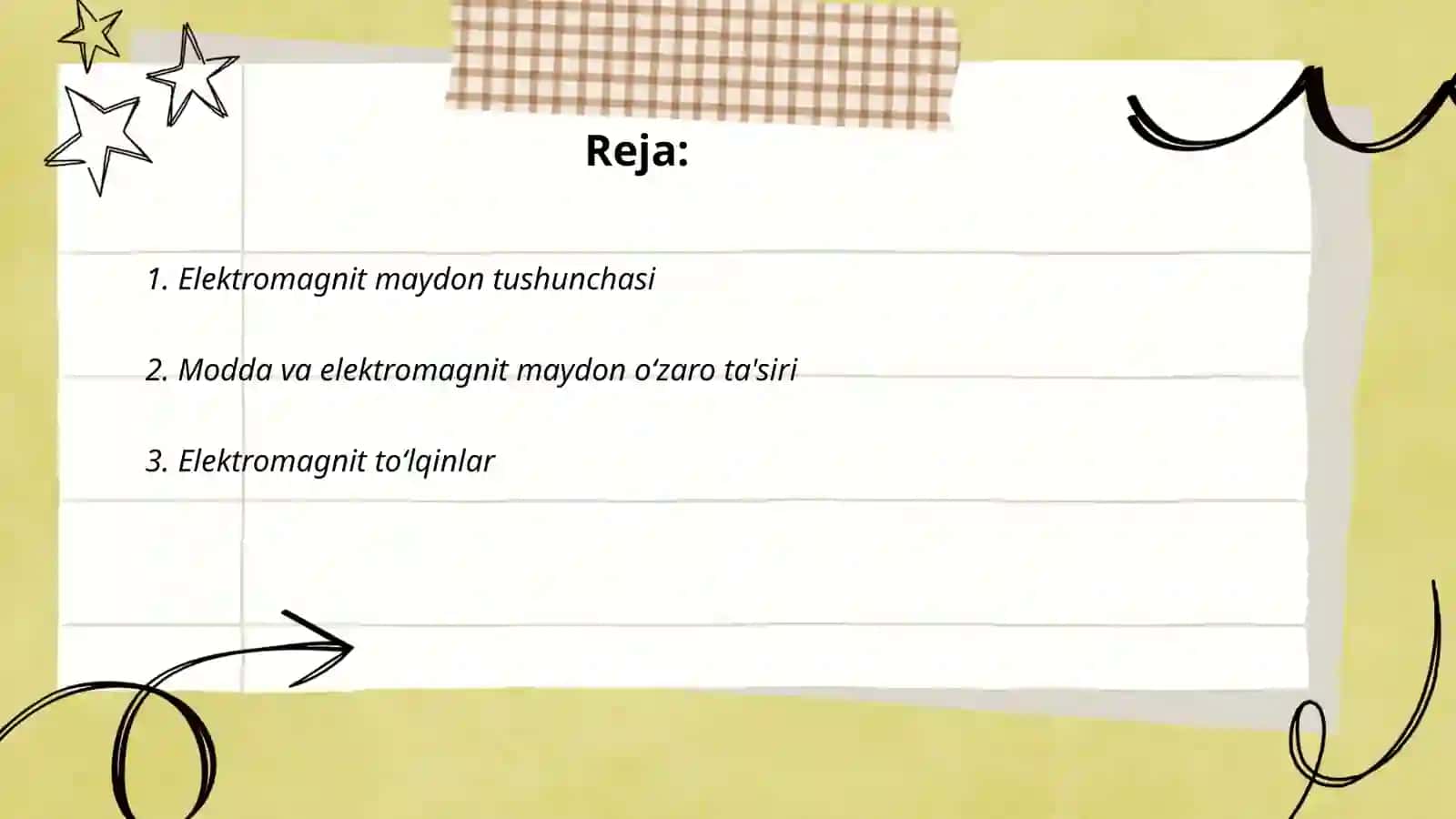 Modda (muhit) dagi elektromagnit maydon 2