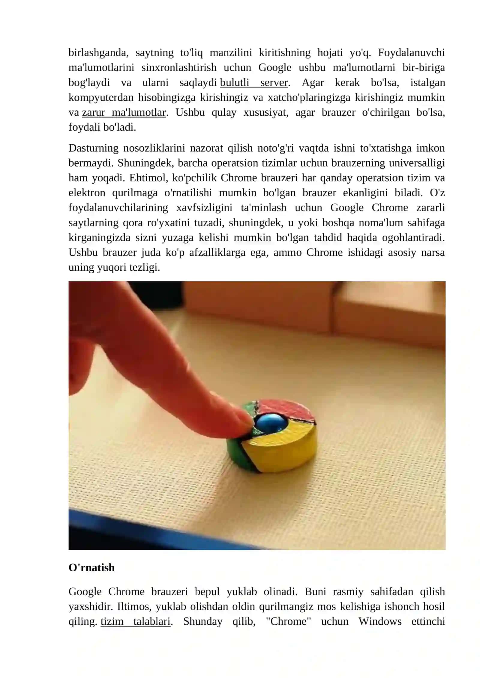 Google chorme dasturi 2