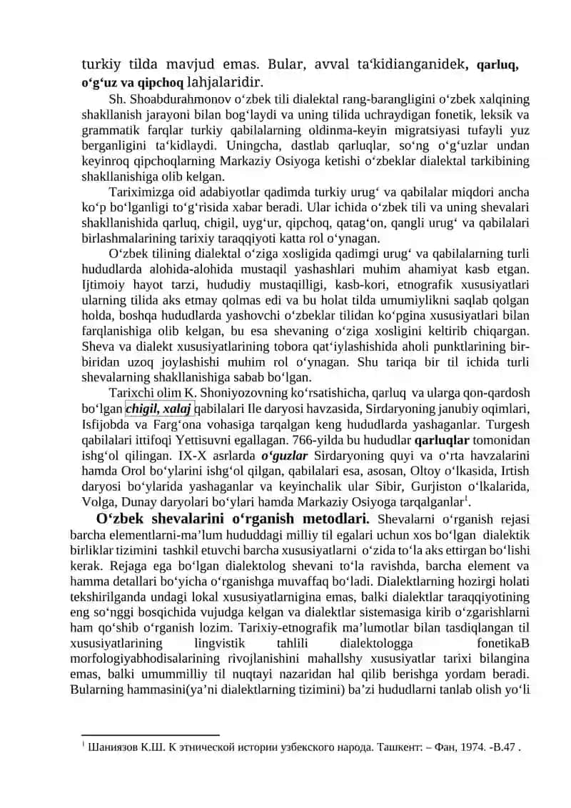 Oʻzbek Shevalarining Tarixiy Oqimi 2
