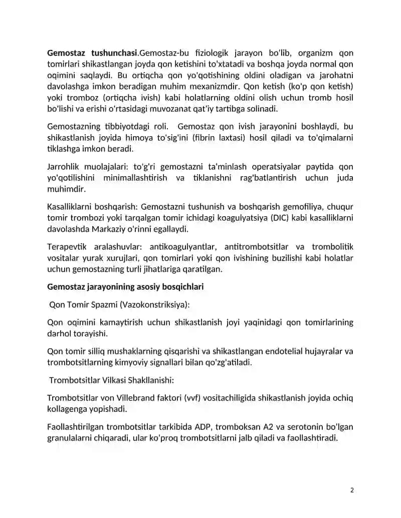 Gemostaz 2