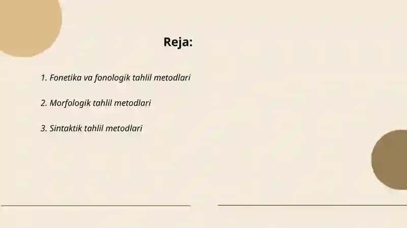 Linguistik tahlil metodlari 2