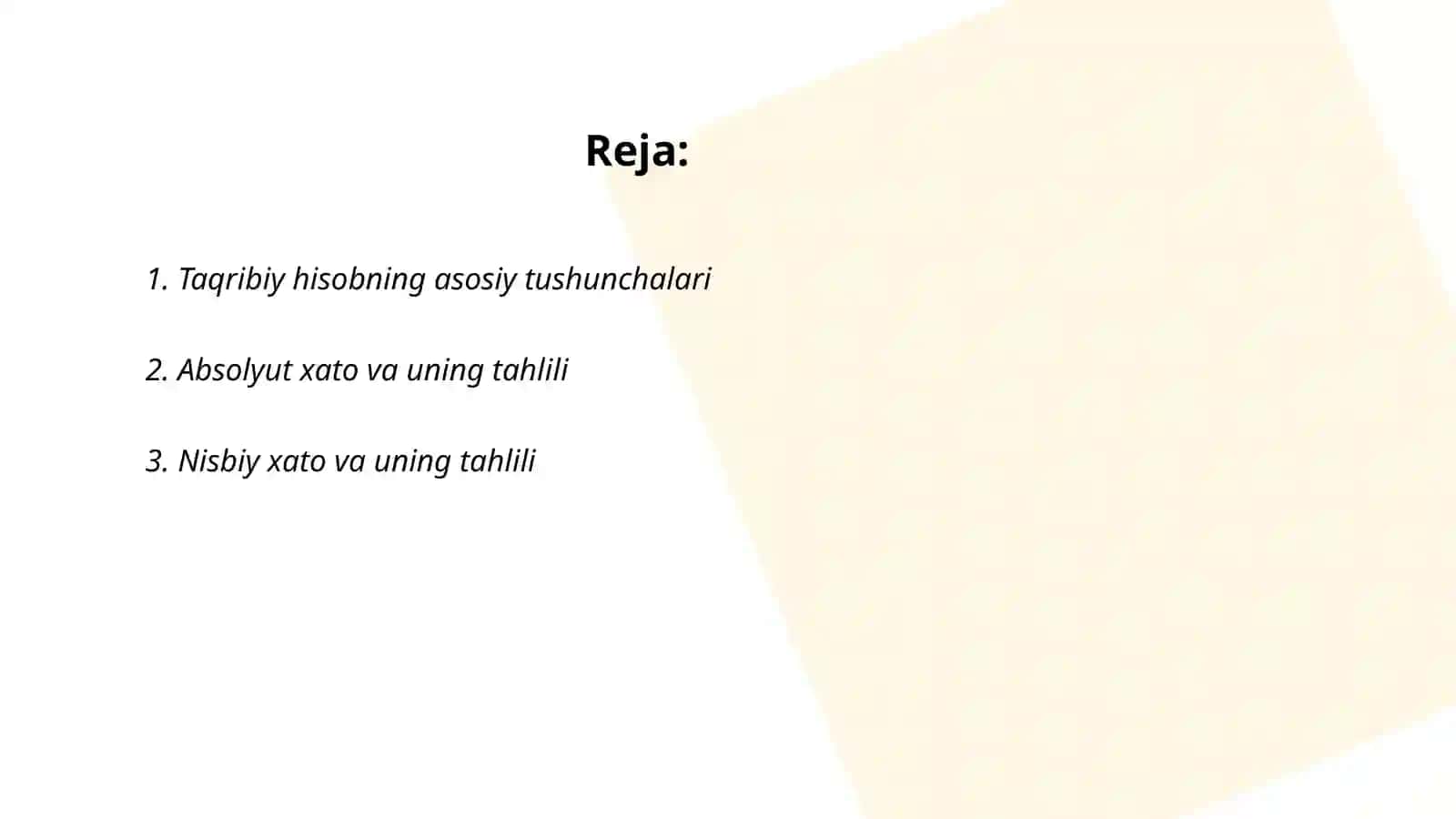 Taqribiy hisob 2