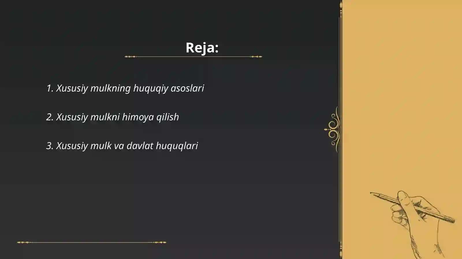 Xususiy mulk huquqi 2