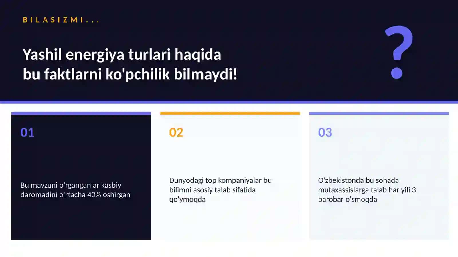 Yashil energiya turlari 2