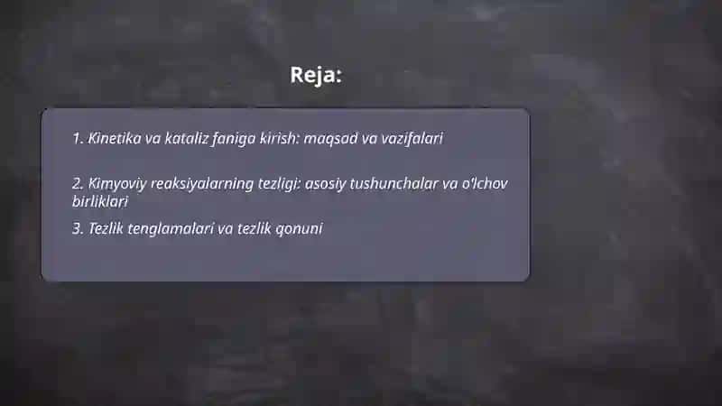 Kinetika va kataliz 2