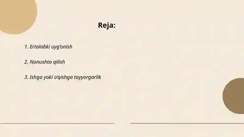 Ertalabki uyg‘onish 2