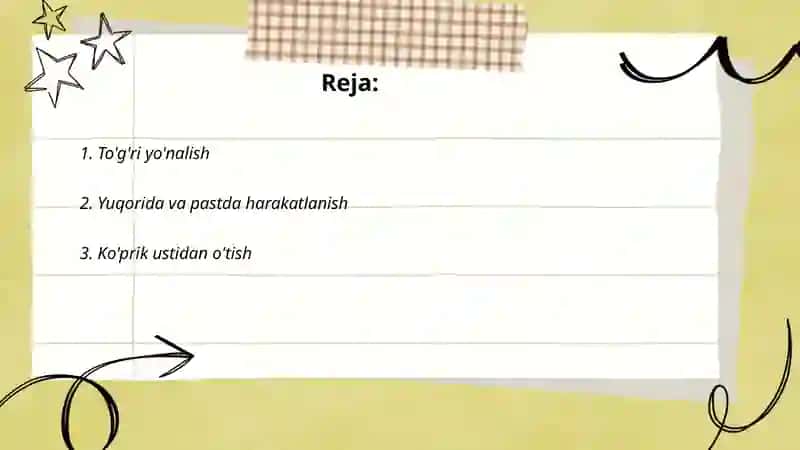 Prepositions of movement (Yo`nalish predloglari) 2