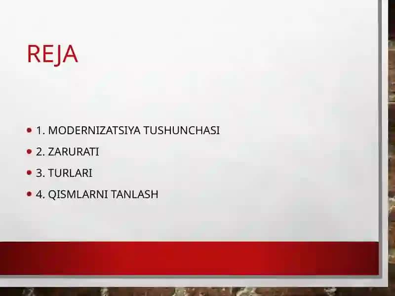 Modernizatsiya qilish 2