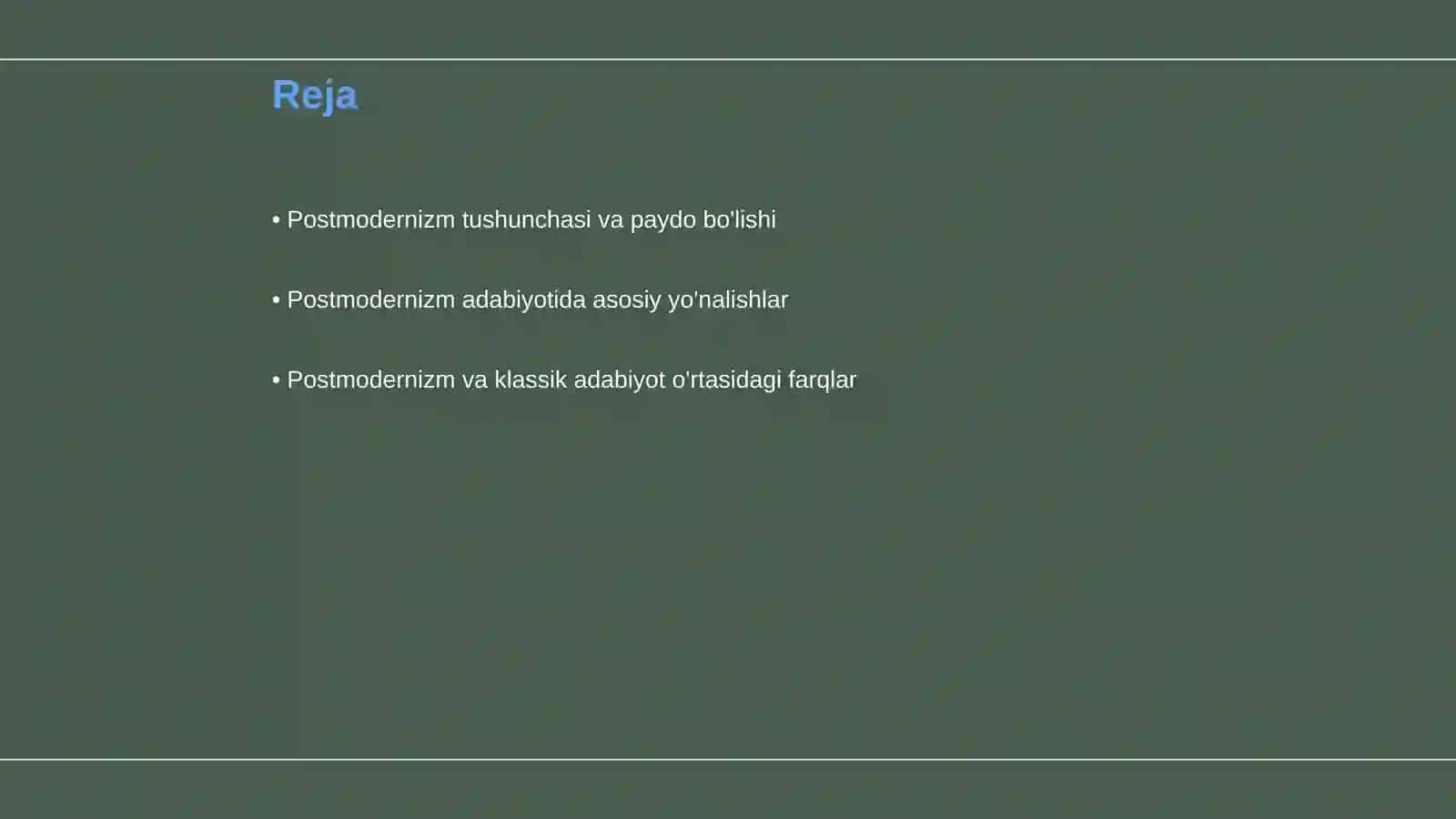 Postmodernizm jahon adabiyoti 2