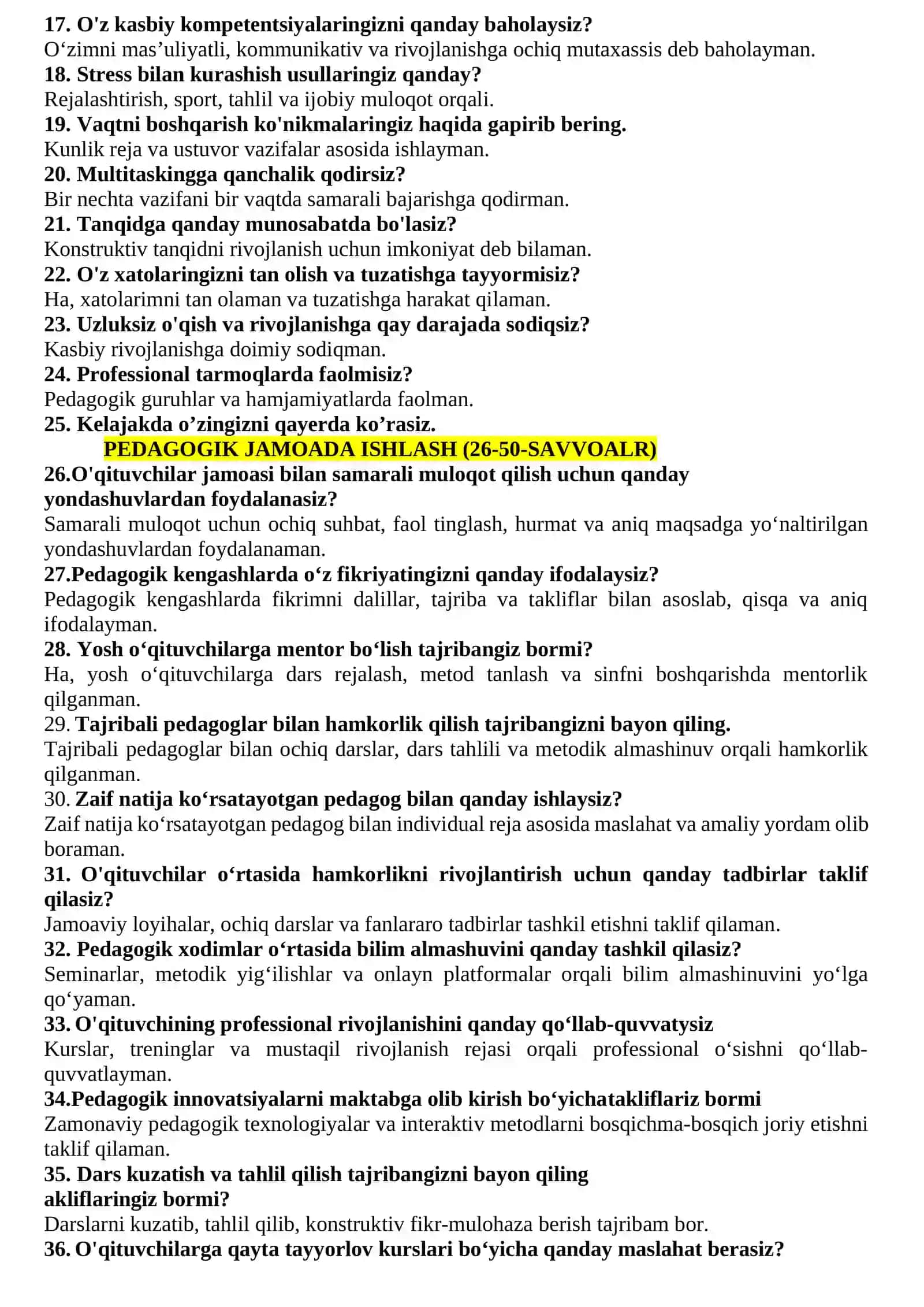 MAKTAB MASLAHACHISI SUHBAT SAVVOLARI: 500-TA 2