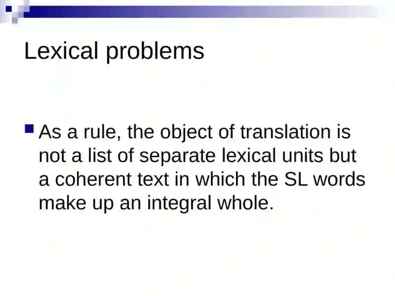 LEXICAL PROBLEMS OF TRANSLATION 2
