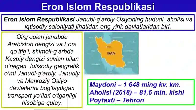 ERON, AFG'ONISTON, POKISTON RESPUBLIKALARI 2