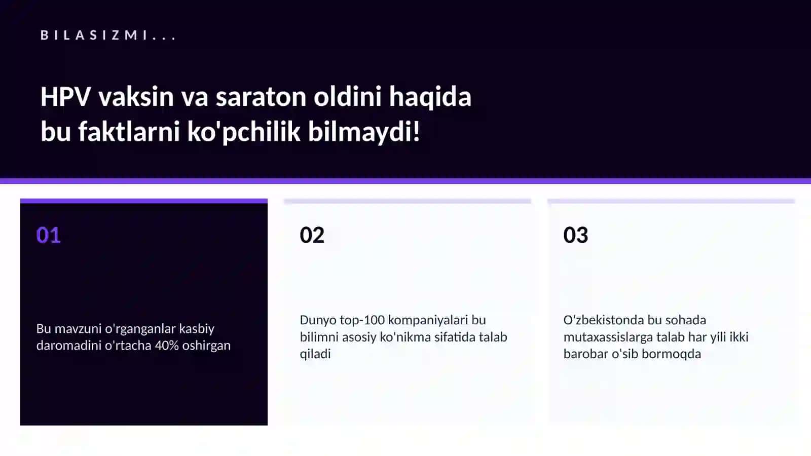 HPV vaksin va saraton oldini 2