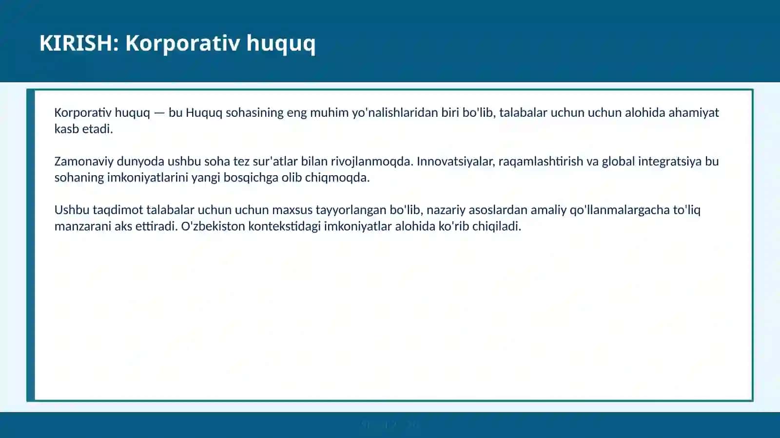 Korporativ huquq 2