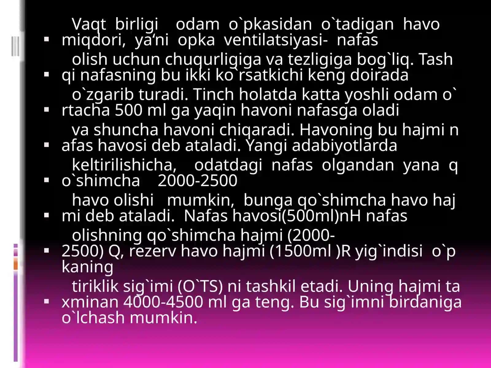 Spirometriya o’lchash usui haqida 2