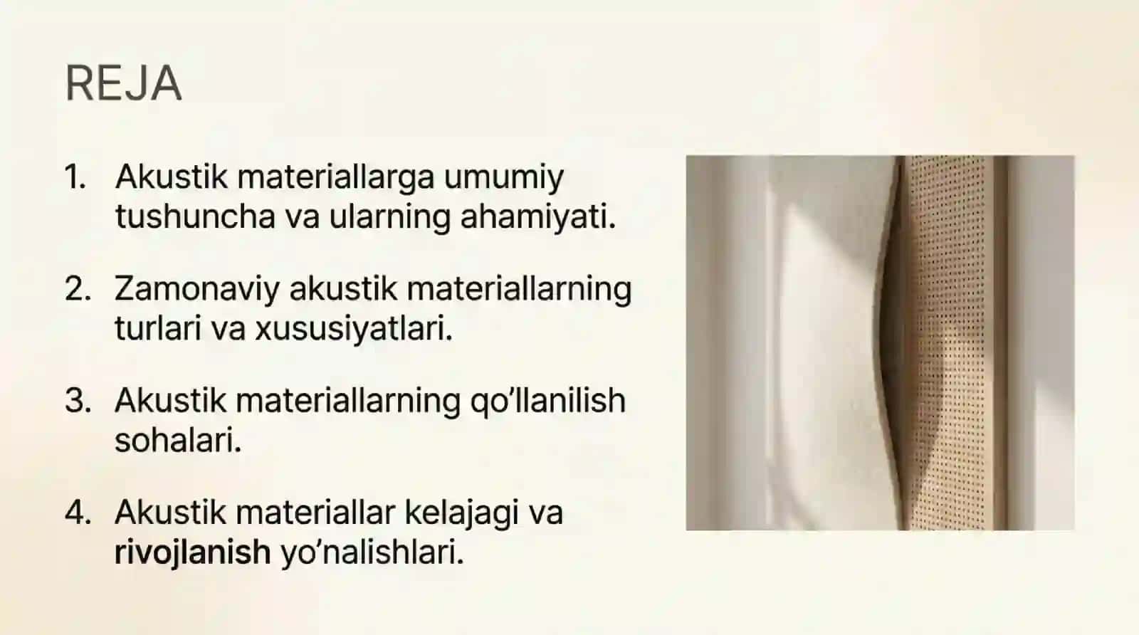 Zamonaviy akustik materiallar 2