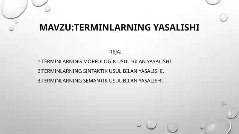Terminlarning yasalishi 2
