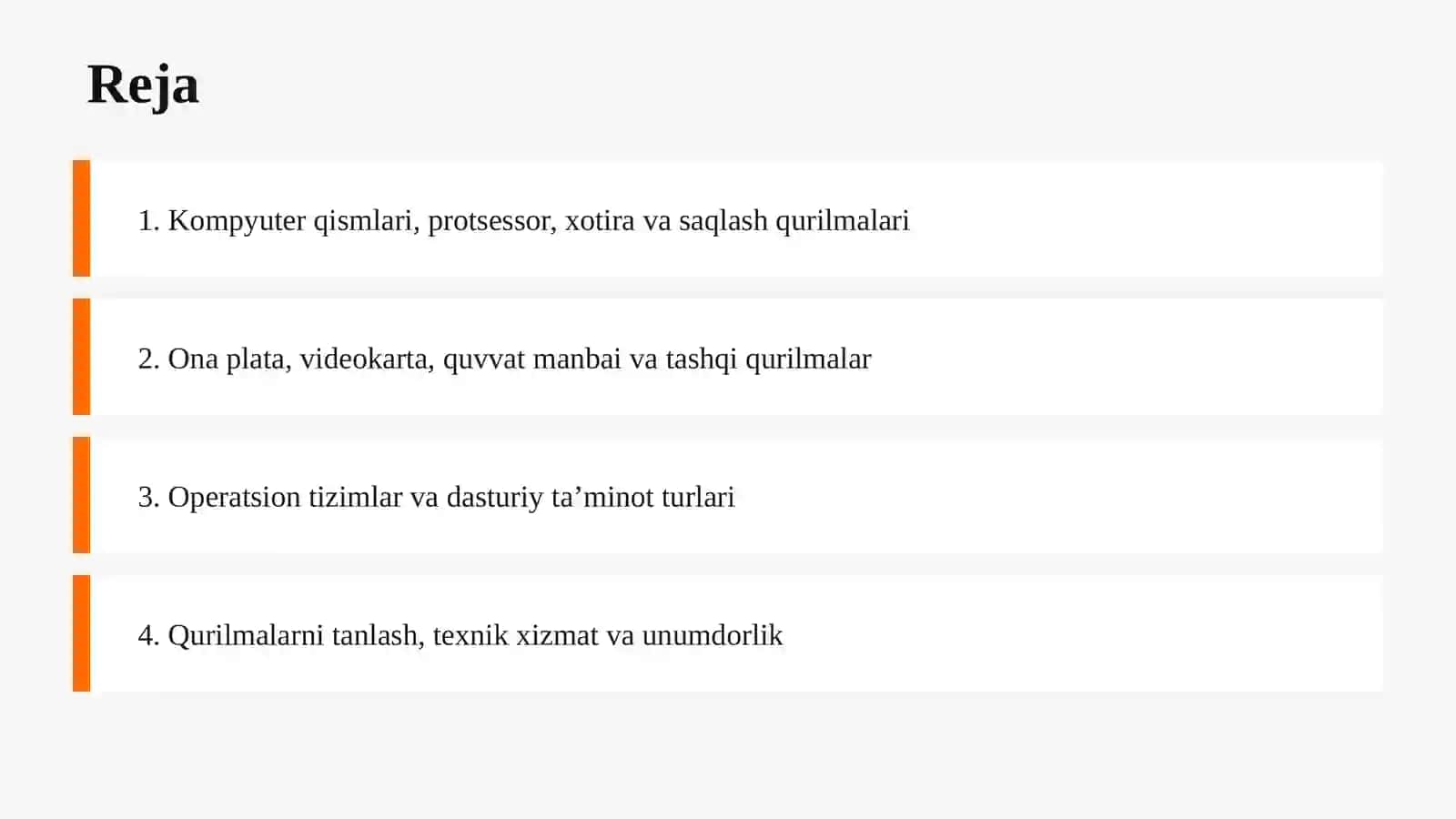 Kompyuterning Apparat va Dasturiy Ta’minoti 2